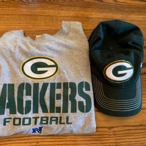 Green Bay Packers Long Sleeve T and Baseball Cap